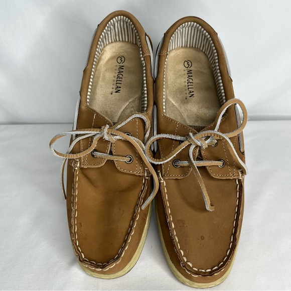 Magellan Outdoors Women’s Boat Shoes Size 11B Brown Leather - Picture 6 of 13